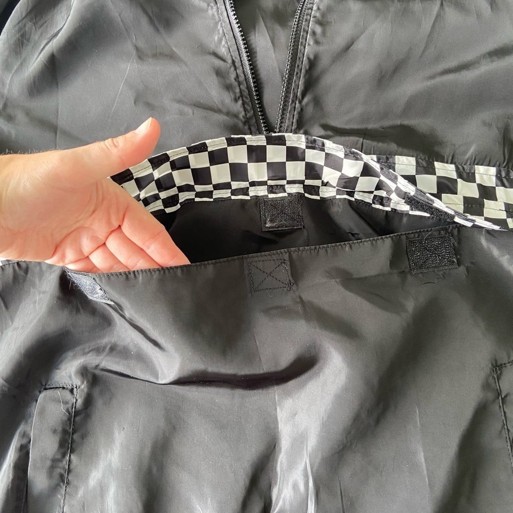 Beautiful Giant Black and Checkered Windbreaker - Picture 7 of 11